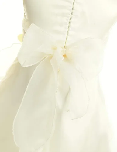 Miniatura 5 de FEESHOW Baby Girls Rhinestone Organza Flower Christening Baptism Party Dress