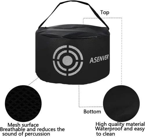 Miniatura 3 de Negro Golf Impact Bag Silent Golf Swing Trainer Golf Smash Bag Portable Power Hitting Bag Golf Training Aid
