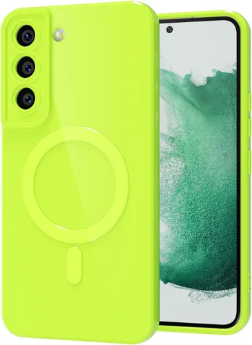 Miniatura 165 de Svanove para Samsung Galaxy S22 Funda de teléfono de silicona magnética, compatible con Magsafe, linda para mujeres, brillante color brillante, gel