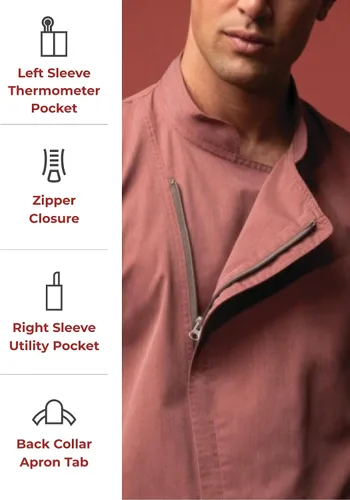 Miniatura 4 de Chef Works Springfield - Abrigo de chef para hombre