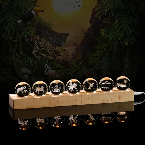 Miniatura 14 de Qianwei Bola de cristal 3D, decoración gótica de Halloween con base de lámpara LED, el mejor regalo de cumpleaños para hombres, profesores, niños