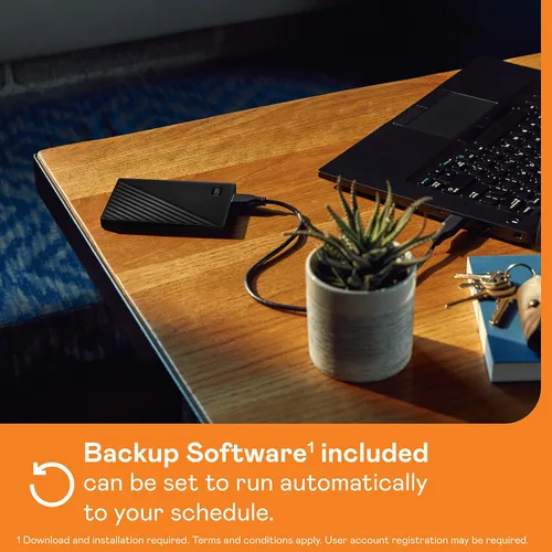 Miniatura 4 de WD 4TB My Passport, Disco duro externo portátil, negro, software de respaldo con defensa contra ransomware y protección con contraseña, compatible