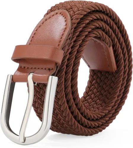 Miniatura 33 de AWAYTR Cinturón trenzado elástico para niños, cinturón de béisbol de golf elástico con hebilla de pasador negro para niños y niñas de 4 a 12 años