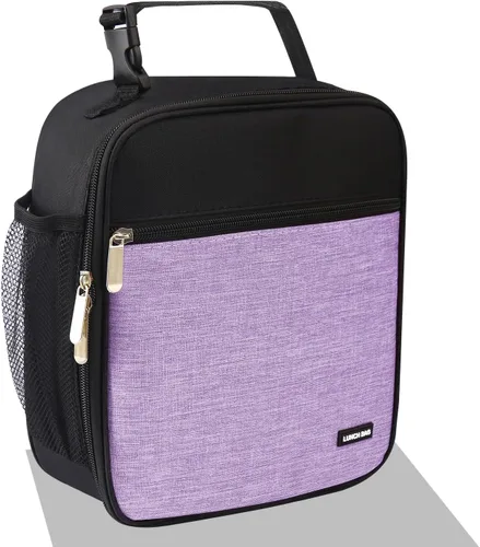 Miniatura 15 de Lovoeo Lonchera Bolsa de almuerzo para hombres mujeres Lonchera aislada Bolsas de almuerzo para Trabajo Picnic Viajes (azul bebé)