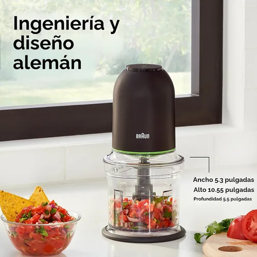 Miniatura 2 de Braun CH3012BK EasyPrep™ Mini procesador de alimentos, 4 tazas, negro