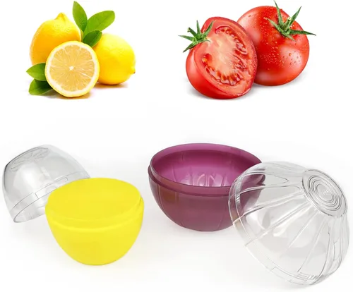 Miniatura 2 de 2 recipientes de almacenamiento de cebolla y limón en forma de frutas y verduras para nevera y verduras que hacen que la comida se mantenga fresca