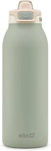 Miniatura 39 de Ello Pop & Fill Insulated Stainless Steel Water Bottle with Quick Fill Lid, Leakproof Locking, Sip or Chug Spout, BPA-Free, Double Wall Vacuum Negro