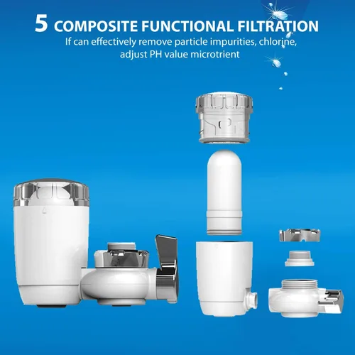 Miniatura 5 de Filtro de grifo, sistema de purificación eficaz, reduce el plomo y el mal sabor, sin BPA, purificador de agua, paquete de 1 repuesto