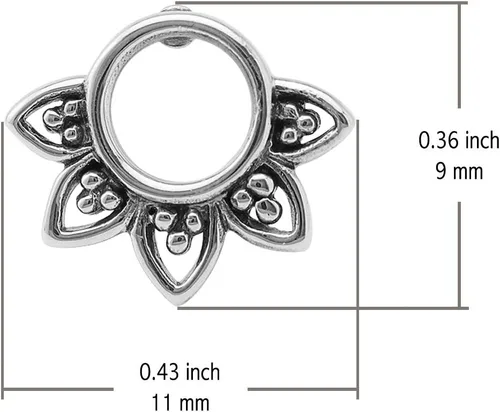Miniatura 5 de Boma Joyas Pendientes de plata esterlina con círculo de filigrana balinesa, Metal, No es una piedra preciosa