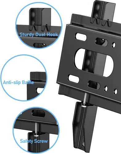 Miniatura 3 de Nuyoah Soporte de pared para TV de perfil bajo y fijo para televisores y monitores de pantalla plana de 14 a 43 pulgadas y hasta 55 libras, soporte