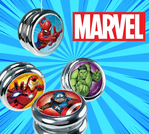 Miniatura 3 de JA-RU Marvel Spider-Man Yoyo para niños (6 yoyos) – Juguete Yoyo sensible para principiantes, Yo Yo clásico para niños, premios de aula y relleno