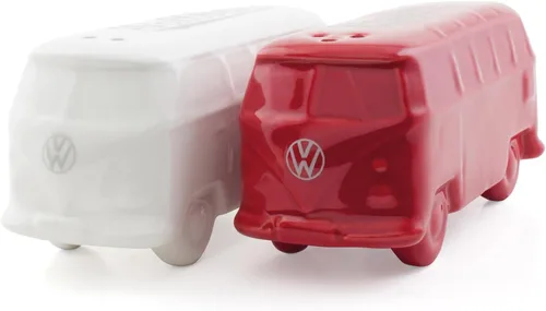 Miniatura 8 de BRISA VW Collection - Salero y pimentero Volkswagen de cerámica con diseño de autobús T1 juego de 2 piezas (autobús clásico/blanco y azul)