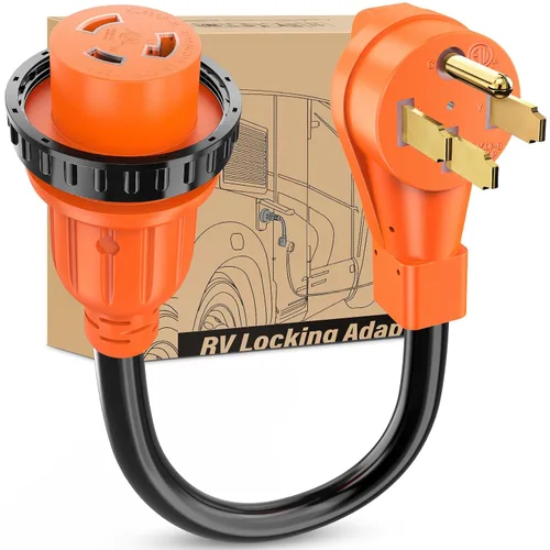 Miniatura 14 de Nilight - 50033R Adaptador de enchufe RV de 18 pulgadas, 50 amperios a 30 amperios, adaptador eléctrico de Dogbone de alta resistencia con mango 115G