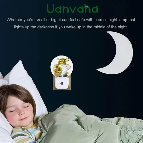 Miniatura 4 de Lindo muñeco de nieve luz nocturna de muñeco de nieve de Navidad de invierno enchufable luz nocturna con sensor automático iluminación LED
