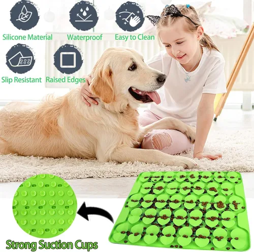 Miniatura 3 de Alfombrilla de Olfateo de Silicona Grande para Perros Pequeños, Medianos y Grandes para Comer Más Lento, Tapete Alimentador Lento para Lamer