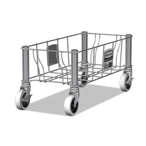Rubbermaid Commercial Products plataforma rodante de acero inoxidable para contenedores Slim Jim, individual, 1