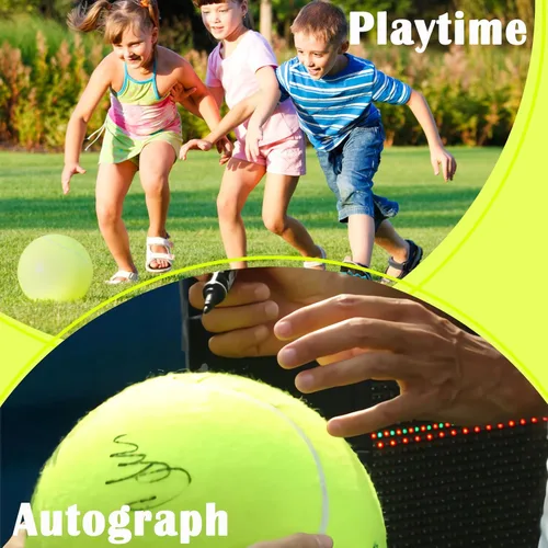 Miniatura 6 de Pelota de tenis grande para perros Banfeng, pelota de deporte gigante de 24 cm para perros, juguete interactivo para mascotas, regalo de cumpleaños