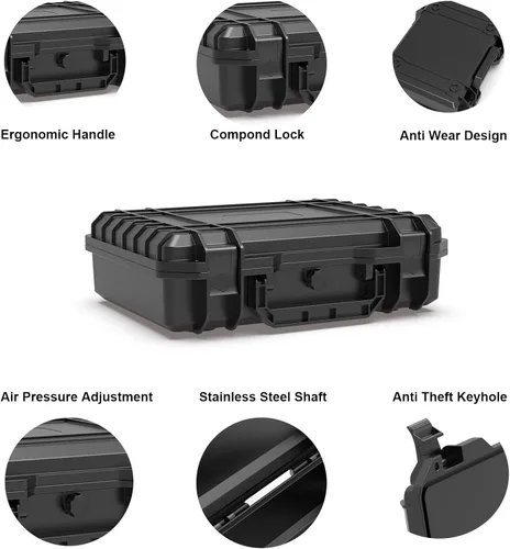 Miniatura 3 de Ant Mag Funda rígida impermeable con espuma Pick & Pluck - Interior de 9.2 x 6.5 x 2.7 pulgadas - Caja protectora de almacenamiento de viaje