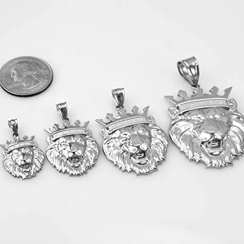 Miniatura 4 de LA BLINGZ Colgante de plata de ley rey león SMLXLXL Metal