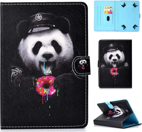 Miniatura 32 de Funda universal para tablet de 7 pulgadas, piel sintética [ranuras para tarjetas], cubierta magnética, para Samsung Galaxy Tab E/Tab A 7.0, Fire 7