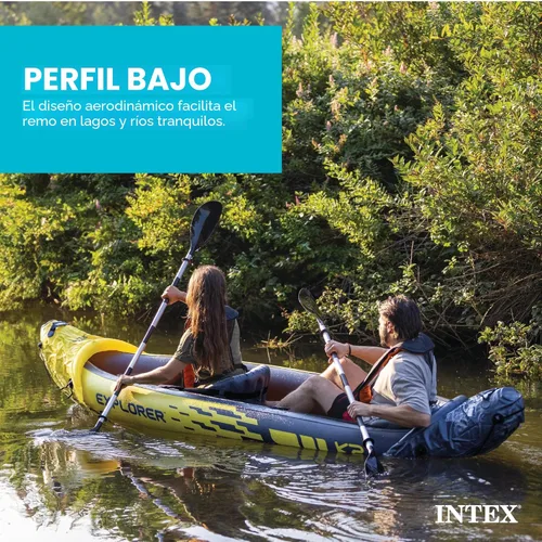Miniatura 8 de Intex 68307EP Explorer K2 Juego de kayak inflable: incluye remos de aluminio de lujo de 86 pulgadas y bomba de alto rendimiento - PVC superfuerte