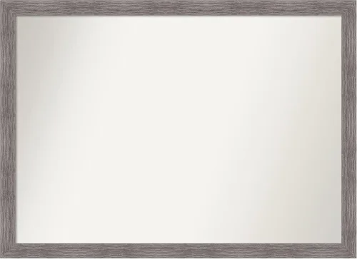 Miniatura 215 de Amanti Art Espejo de baño gris para sobre el fregadero, 31 x 48 pulgadas, espejo de tocador rectangular estrecho de color gris, marco de madera