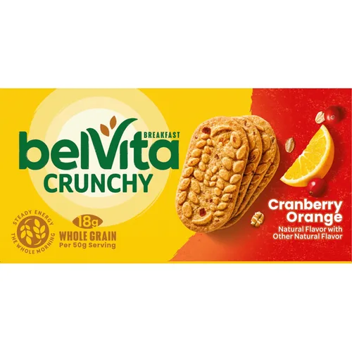 Miniatura 16 de belVita Galletas de barras de desayuno, naranja arándano, 8 paquetes (4 galletas por paquete)