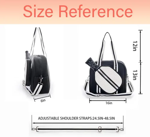 Miniatura 3 de Lindas Bolsas de Pickleball para Mujeres y Hombres, Bolso Tote de Pickleball para Mujeres, Bandolera de Pickleball para Mujeres