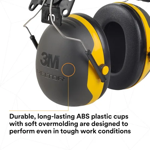 Miniatura 8 de 3M PELTOR - Orejeras de protección auditiva, Serie X X2P3E, estilo gorra con casco duro adjunto, protección contra el ruido NRR 24 dB, paquete