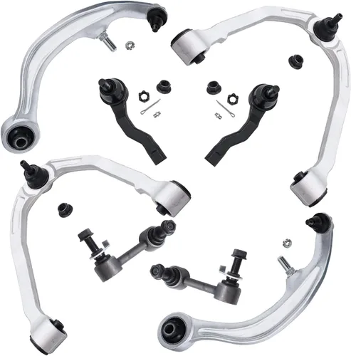 Miniatura 160 de Detroit Axle - Kit de brazos de control de extremo delantero de 8 piezas para Dodge Dakota 00-04, Durango 00-03, 4 brazos de control superior e