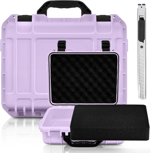 Miniatura 23 de Relaxweex 1 Pieza Estuche Rígido Impermeable de 14.3 x 11.4 x 4.5 Pulgadas con Inserto de Espuma Personalizable DIY Estuche Protector Portátil