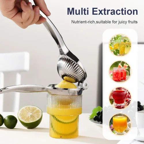 Miniatura 7 de Exprimidor de limón, exprimidor de limón de mano de acero inoxidable, exprimidor de cítricos, accesorios de cocina manual 2025, exprimidor de mano