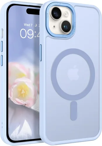 Miniatura 26 de BENTOBEN Compatible con iPhone 15 Plus, Funda de teléfono magnética translúcida mate delgada a prueba de golpes [Compatible con MagSafe] Funda