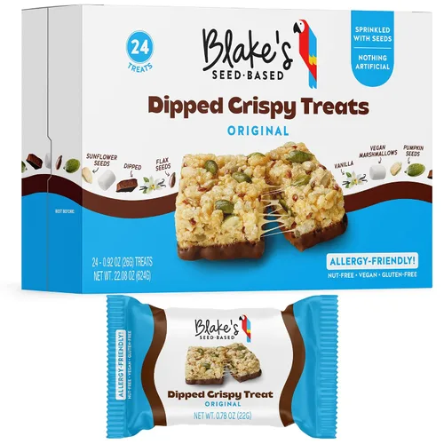 Miniatura 16 de Blake’s Seed Based, Birthday Cake - Golosinas de arroz crujiente sabor a torta de cumpleaños, sin nueces, gluten, lácteos, ni soya; snack saludable