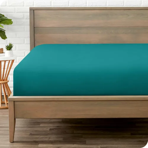 Miniatura 29 de Bare Home - Sábana bajera de microfibra 1800 muy suave y sin arrugas, para colchones altos tamaño matrimonial, color azul claro 13 - Azul claro