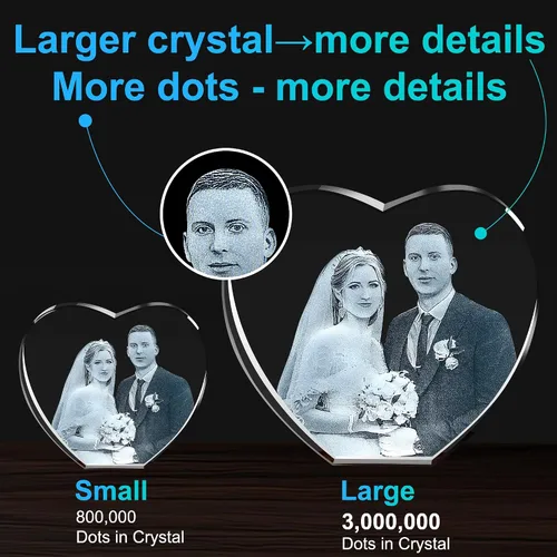 Miniatura 4 de Artmosphere Foto de cristal 3D, regalo de fotos personalizado para padre, marido, hombres y abuelo, gran regalo personalizado con tu propia foto