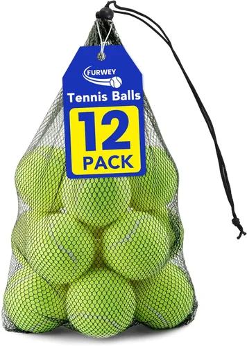 Miniatura 12 de FURWEY - Pelotas de tenis, paquete de 24/36/80 pelotas de tenis a granel, pelotas de tenis sin presión, vienen con bolsa de malla para un fácil