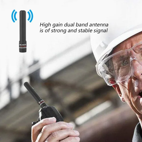 Miniatura 4 de SMA - Antena macho de 144-430 MHz, antena de radio bidireccional, repuesto de doble banda, antena corta Walkie Talkie para VX1R, VX2R, THG71A