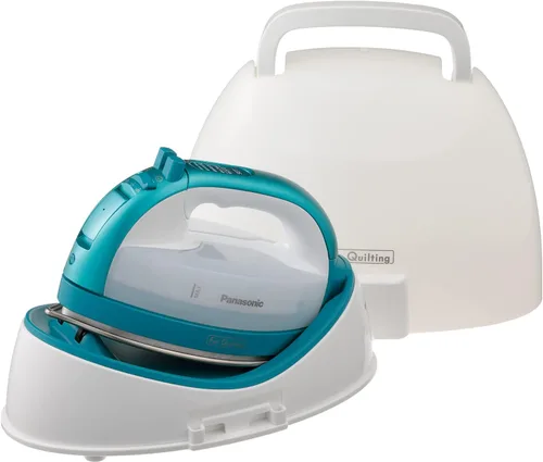 Plancha inalámbrica Panasonic, plancha portátil de 360 grados estilo libre seca/vapor con puntas de precisión y suela de acero inoxidable, antisarro