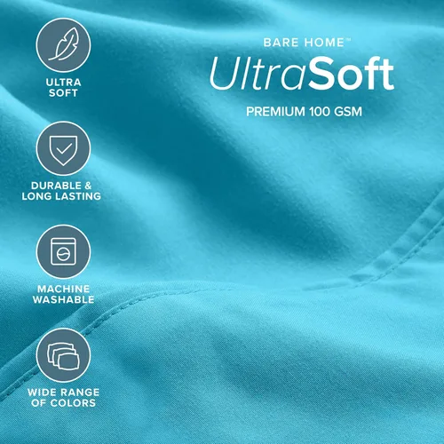 Miniatura 185 de Bare Home Hotel Luxury - Juego de sábanas tamaño individual, extra suave, 4 piezas, bolsillos profundos, ajuste fácil, refrescante y transpirable