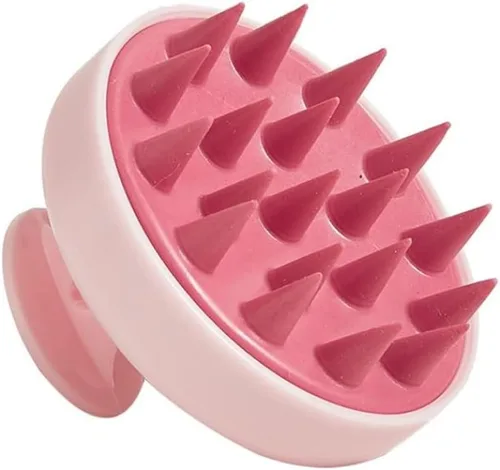 Miniatura 13 de Masajeador de cuero cabelludo para el cuero cabelludo, cepillo de silicona suave, cepillo de champú, exfoliante del cuero cabelludo para el 1PC-Rojo