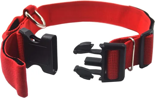 Miniatura 4 de 3 colores y 3 tamaños: collar táctico para perro de servicio K.9, collar básico ajustable de nailon con parche reflectante para perros pequeños