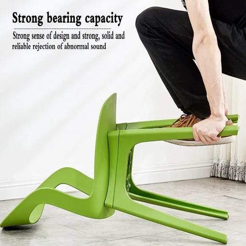 Miniatura 8 de Diseño moderno Sillas de comedor Diseño Respaldo Sala Salón Silla de salón Respaldo Material PP respetuoso con el medio ambiente para oficina Salón