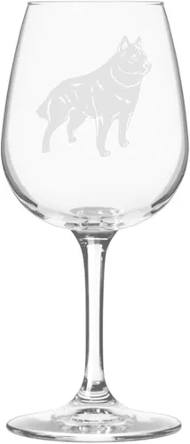 Miniatura 492 de Copa de vino de 12.75 onzas con diseño de perro grabado