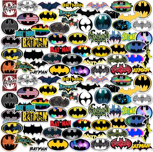 Batman - Paquete de 100 calcomanías de vinilo de lujo troqueladas para laptop, botella de agua, álbumes de recortes, tableta, interior y exterior