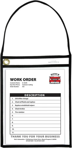 Miniatura 4 de C-Line Soporte para billetes de tienda de 1 bolsillo con setrap, costuras negras, 75 hojas, 9 x 12, 15/caja
