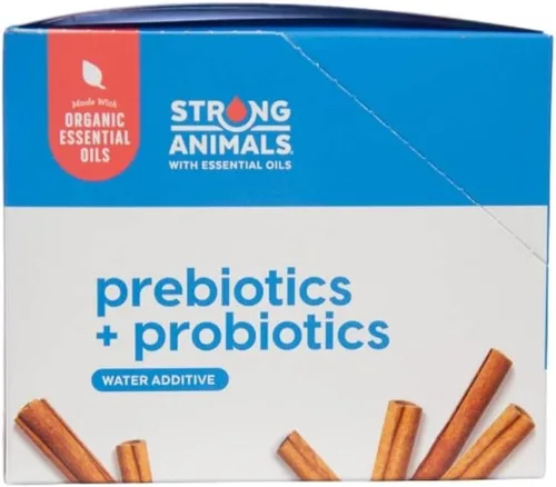 Miniatura 6 de Strong Animals Prebióticos + probióticos, aditivo de agua de pollo con aceite esencial de canela prebiótico, probiótico y orgánico, apoya la salud