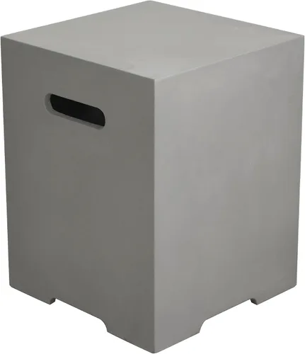 Miniatura 28 de AMS Fireplace Cubierta para tanque de propano de 20 libras Elementi (Cilindro liso - Negro) GFRC, color negro, forma redonda, tamaño - 15.7 x