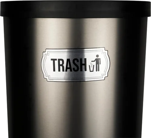 Miniatura 6 de Calcomanías de reciclaje y basura para botes de basura de cocina y contenedores de reciclaje, combo de calcomanías de basura y reciclaje para Plata