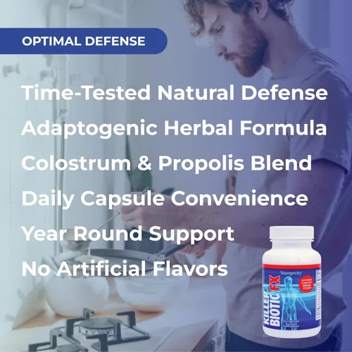 Miniatura 4 de Youngevity Killer Biotic FX - Apoyo al sistema inmunológico Propóleos de abeja, hongos y calostro Apoyo natural para la inmunidad 60 cápsulas